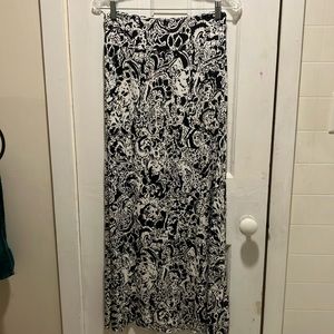 Cynthia Rowley black and white maxi skirt